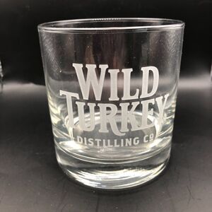 Wild Turkey Bourbon Glass Heavy Bottom  Rocks Lowball 3.5” 10 Oz. KY